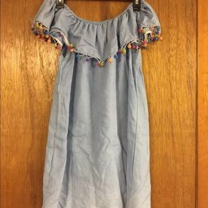 Soft jeans Pom Pom dress
